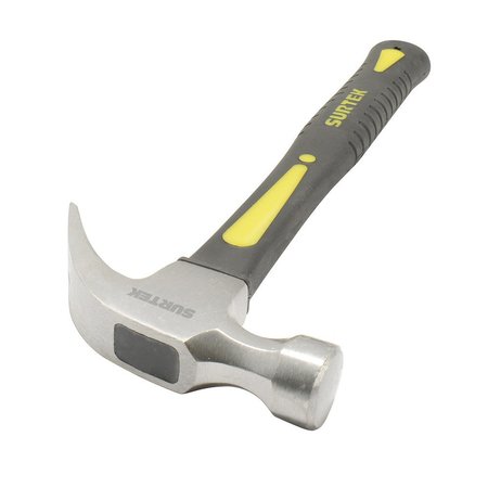 SURTEK Curved Claw Hammer With Fiberglass Handle, 16 Oz 416F
